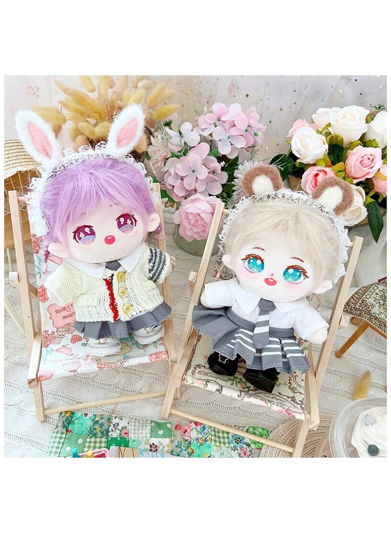 20cm plush doll dress sweater white shirt tie jk skirt 8 inch kpop filled doll costume - Image 2