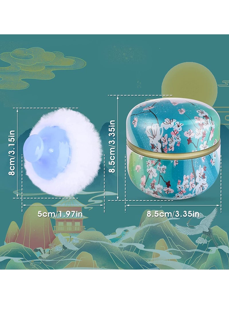 Powder Case with Powder Puff for Body Powder Empty Container Dusting Powder Box Baby After Bath Powder Puff Kit Makeup Powder Dispenser Case