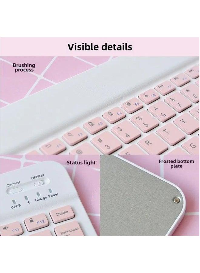 Bluetooth Keyboard For IPad Tablet PC Wonderful Control Mobile Phone Wireless Mouse Suit Cross Border-Color:10inch + Dual-mode Charging Mouse-Product Type:Green - Image 3