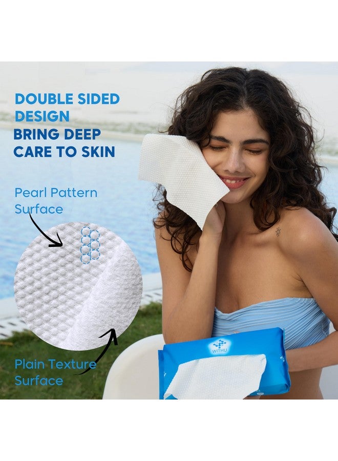 WITHU Disposable Face Towels, Ultra Soft, Thick Towelettes, Hygienic Makeup Remover, Facial Cleansing Wipes, Dry Washcloth & Napkins, Multi-Use/Family - Image 5
