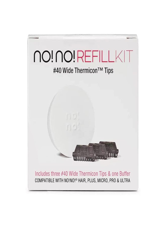 no!no! Hair Removal Kit Thermicon Tip Refill Pack (Wide Tip) for Legs, Back, Arms and Chest - 3 Count - Image 1