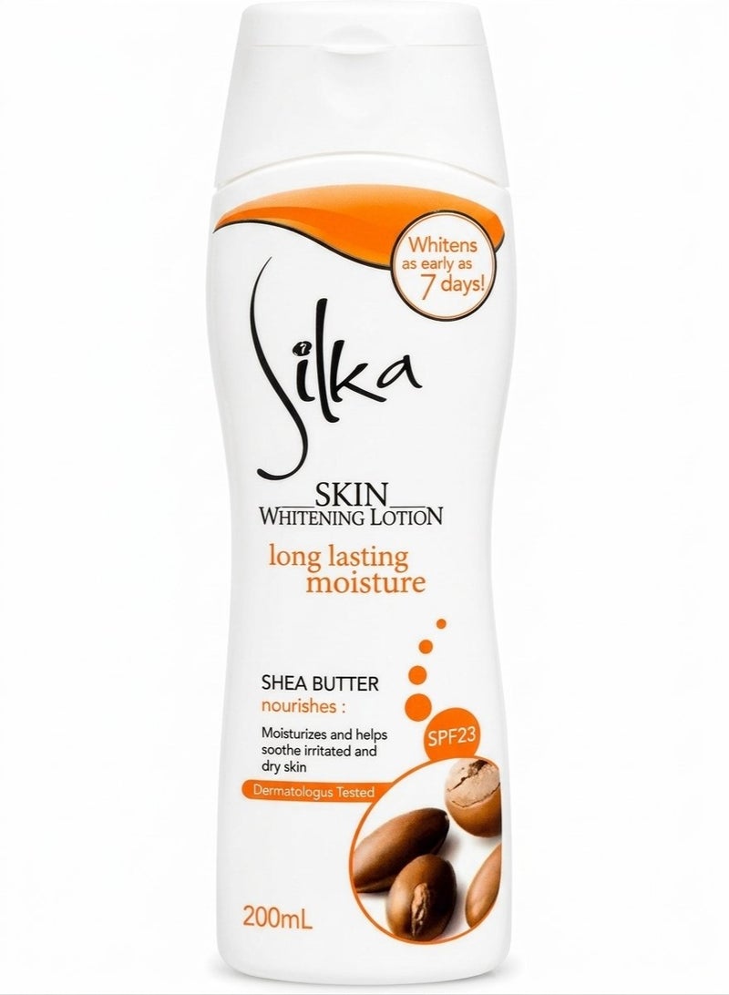 SILKA Skin Whitening Body Lotion with Shea Butter and SPF23, 200ml