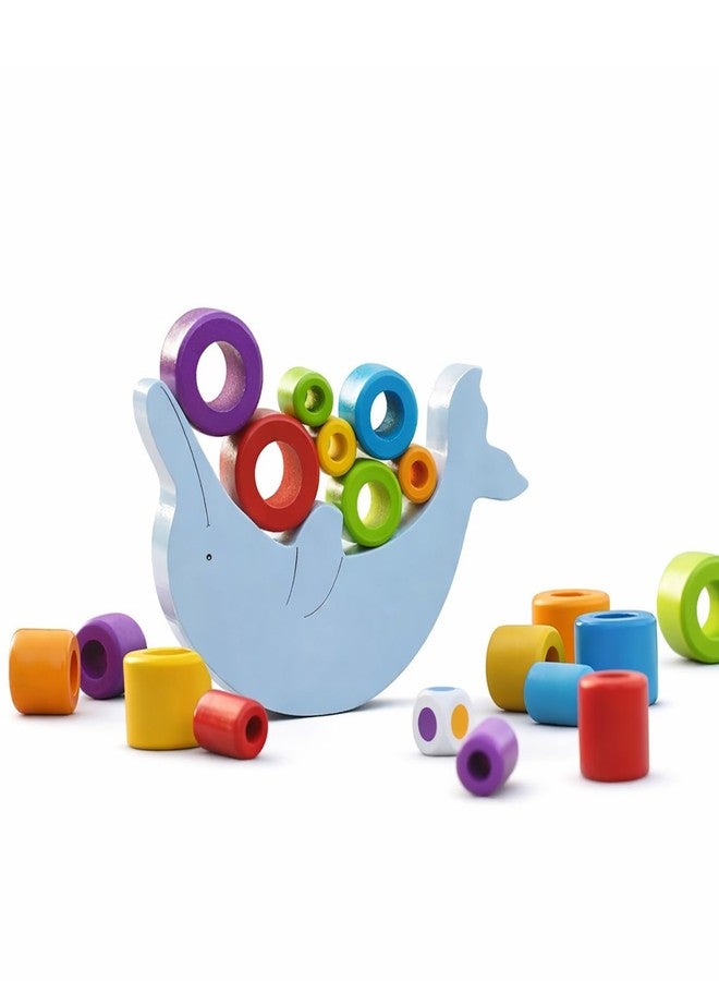 Goki Wooden Balancing Dolphin Stacking Toys - Montessori Toys for 4 Year Old I Wooden Balance Game for Kids & Educational Stacking Game for Toddlers - for Fine Motor Skills & Concentration Ages 4+ - Image 3