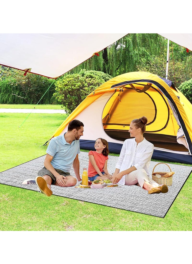AUTOYSUR Camping Mat Foam Foil Blanket, Moisture-Proof Aluminum Foil Foam Pad Double-Sided Insulated Sleeping Pad Picnic Thermal Mat for Beach Hiking Reflecting Heat  - Image 2