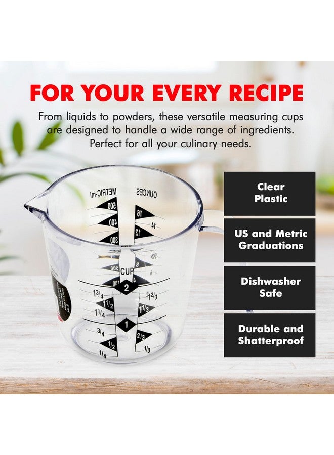 Chef Craft Select Plastic Measuring Cup, 2 Cup, Clear - Image 4