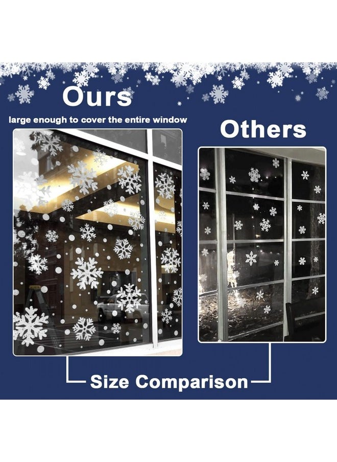 Ivenf Christmas Decorations Indoor Decor: 8 Sheets Extra Large White Snowflake Christmas Window Clings, Farmhouse Rustic Xmas Snowflake Decorations For Kids Home School Office Winter Holiday Party  - Image 4