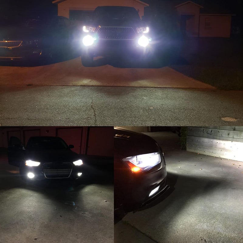 Alla Lighting Super Bright PSX24W 2504 LED Fog Light Bulbs, 6000K Xenon White 2800Lms 12276 Auto 12V Fog Lamps Replacement 5730 33-SMD LEDs - Image 2