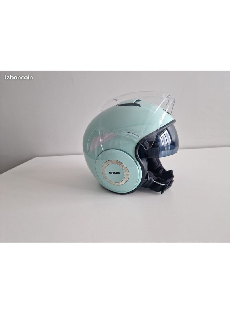 SHARK Half Face Motorcycle Helmet with Anti-Scratch Visor – Lightweight Open Face Scooter & Bike Helmet – Grey - Image 5