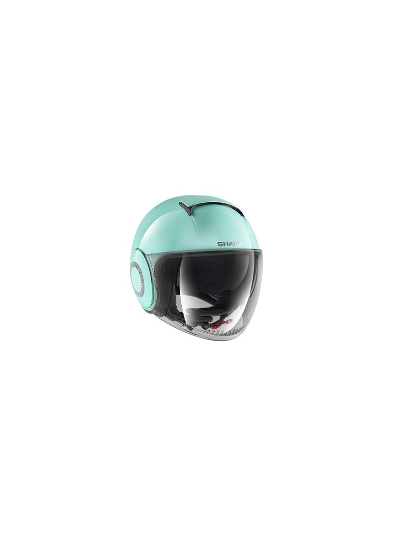 SHARK Half Face Motorcycle Helmet with Anti-Scratch Visor – Lightweight Open Face Scooter & Bike Helmet – Grey - Image 3