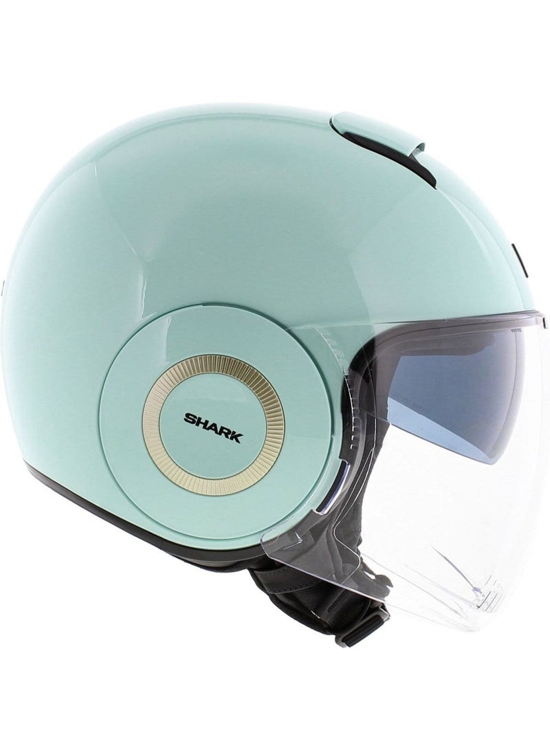 SHARK Half Face Motorcycle Helmet with Anti-Scratch Visor – Lightweight Open Face Scooter & Bike Helmet – Grey - Image 2