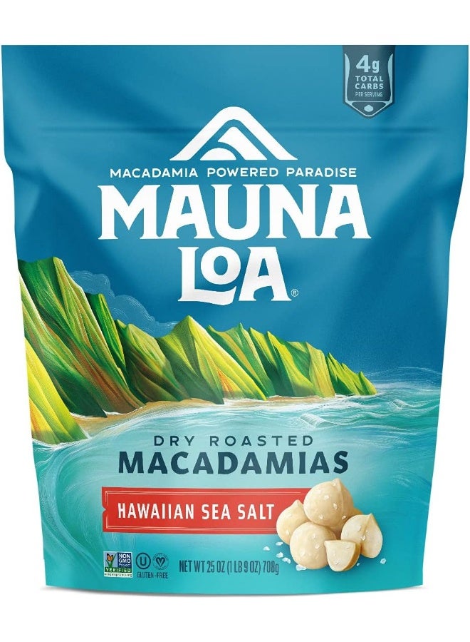 Mauna Loa Premium Roasted Macadamia Nuts, Sea Salt Flavor, 20 Oz Bag (Pack of 1) - Image 1