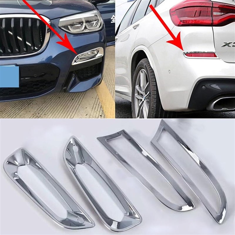 QASULER ABS Chrome Fog Light Covers for BMW X3 G01 2018 - Image 3