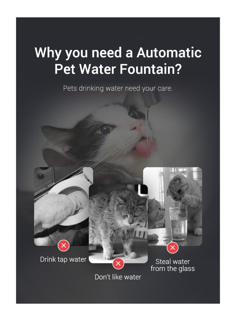 Cat Water Fountain Automatic Pet Water Dispenser Pet Smart Drinker For Cats Auto Sensor Cat Drinking Fountain Accessories - Image 3
