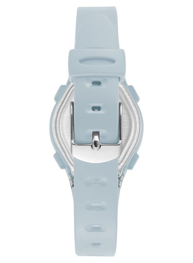 Armitron Sport Women's Digital Chronograph Resin Strap Watch, 45/7012, Light Blue/Silver - Image 3