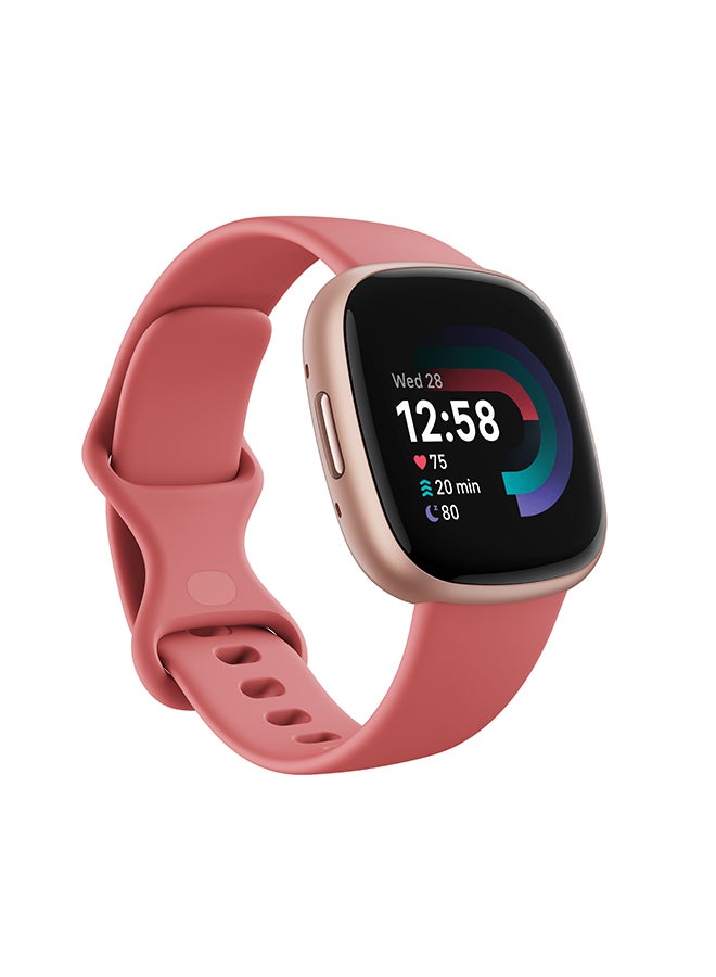 Fitbit Versa 4, Health & Fitness Smartwatch with Built-in GPS and Up To 6+ Days Battery Life, 6-months Premium Membership Included, compatible with Android and iOS Pink Sand / Copper Rose - Image 1