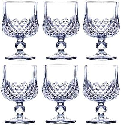 Air Son Wine Glass Brandy Glass Red Wine Glass for Everyday use 195 ml Crystal Glass Set of 6 - Image 1