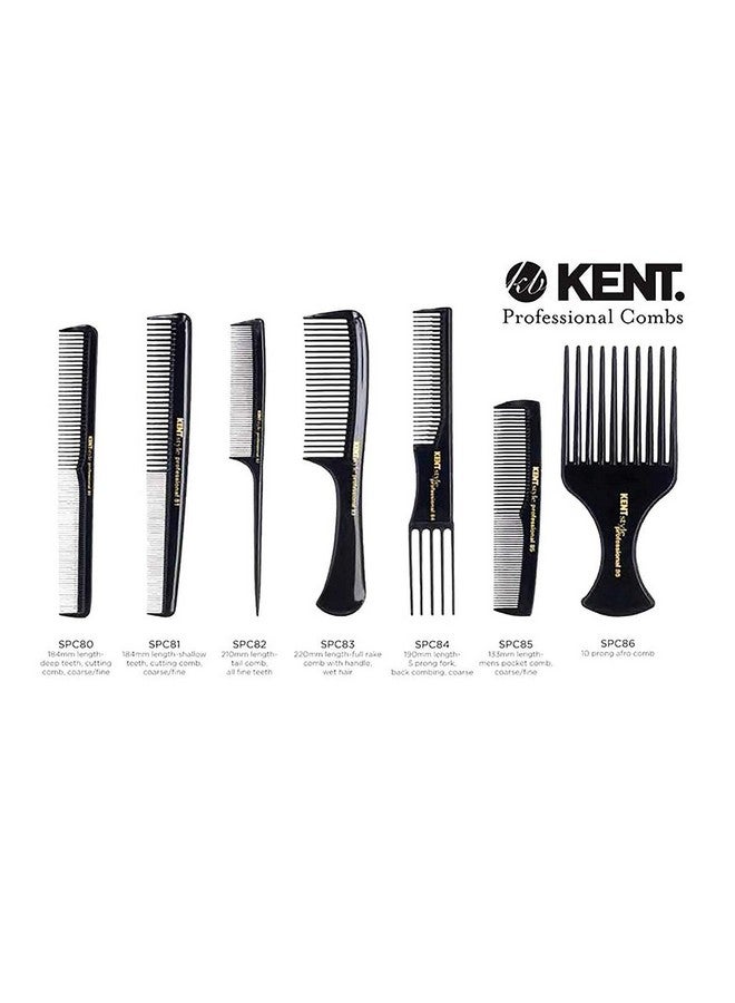 كينت مشط شعر Kent SPC86، على طراز الصالونات، مشط حلاقة للشعر المجعد والفرق الأفريقي، مشط للعناية بالشعر الكثيف، جودة احترافية، لمسة نهائية مطاطية، 220 مم، أسود، للجنسين - Image 5