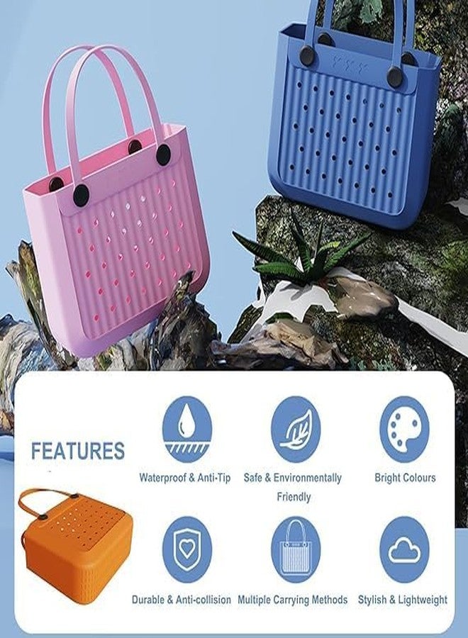 TimBuk2 Beach Bag, Tote Bag, Rubber Large Travel Open Handbags for Boat Pool Sports Gym Waterproof EVA Washable and Durable Outdoor Anti-Tip Bag for Women (ORANGE) - Image 2