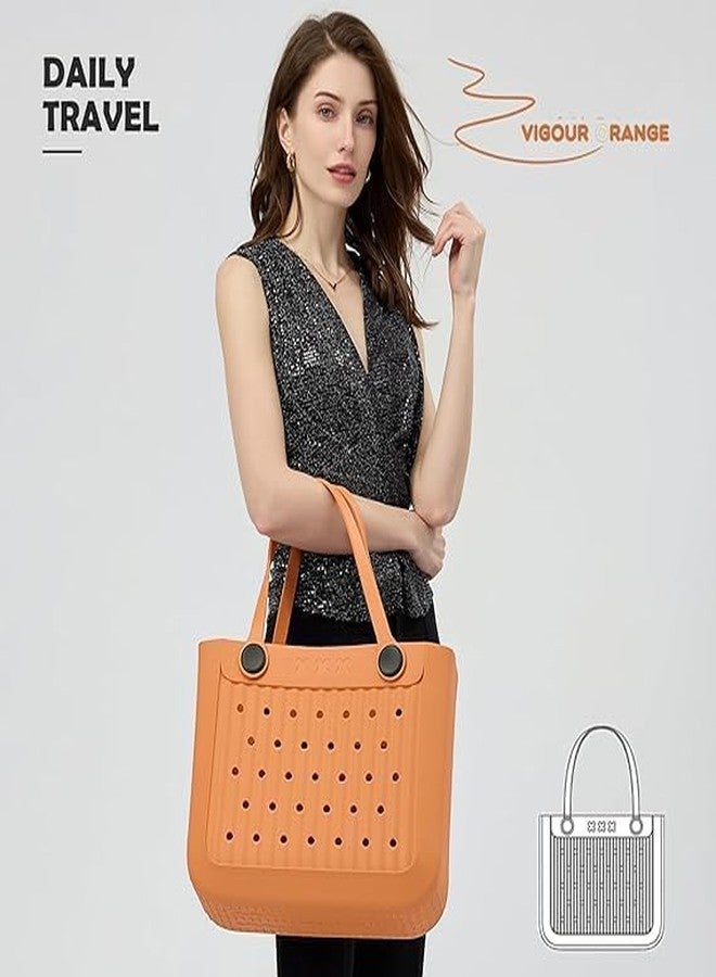 TimBuk2 Beach Bag, Tote Bag, Rubber Large Travel Open Handbags for Boat Pool Sports Gym Waterproof EVA Washable and Durable Outdoor Anti-Tip Bag for Women (ORANGE) - Image 3