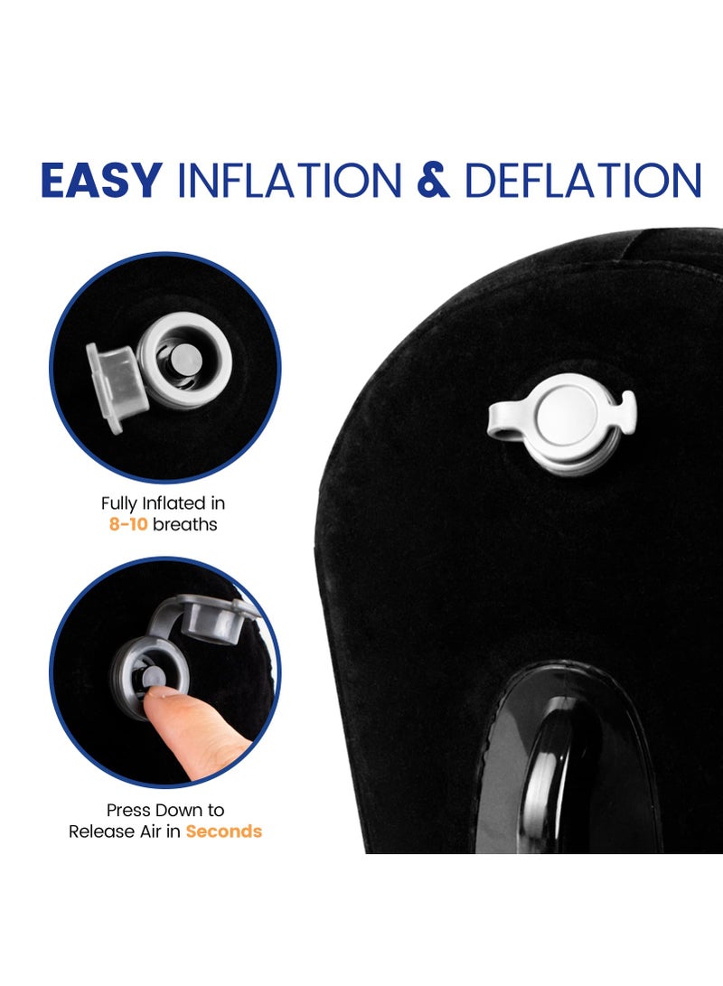 EzzySo Leg Positioner Pillow Inflatable Pillow for Home Travel Inflatable Pillow Portable Cushion Body Pillow for Sleeping Leg Elevation Bed Sofa Travel Camping - Image 3