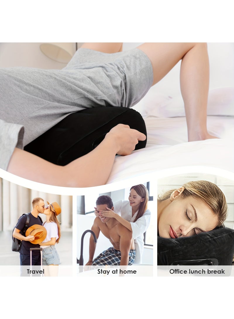 EzzySo Leg Positioner Pillow Inflatable Pillow for Home Travel Inflatable Pillow Portable Cushion Body Pillow for Sleeping Leg Elevation Bed Sofa Travel Camping - Image 2