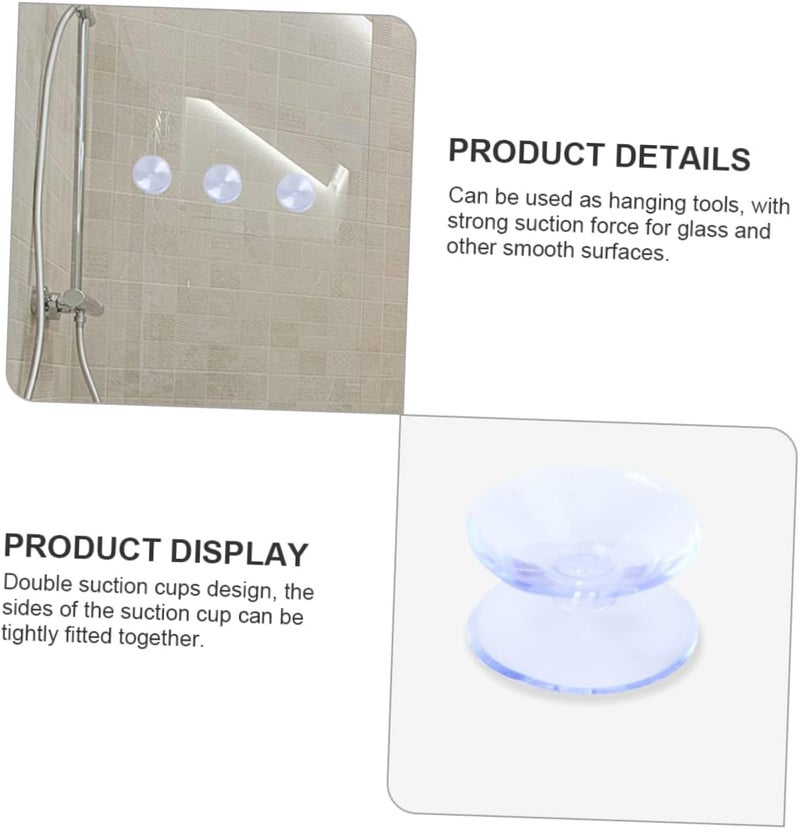 DOITOOL 50pcs Double Sided Pads for Glass Non- Pads for Tabletop Stability and -Skid Cups for Home Use and Furniture - Image 2