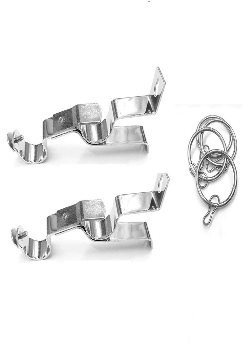 Adjustable Curtain Double Pole Silver 2 Meter  - Image 4