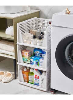 Organized Home Stackable Plastic Storage Basket-Foldable Closet Organizers Storage Bins 2 Pack-Drawer Shelf Storage Container for Wardrobe Cupboard Kitchen Bathroom Office (10 Pack-Extra L)  - Image 5