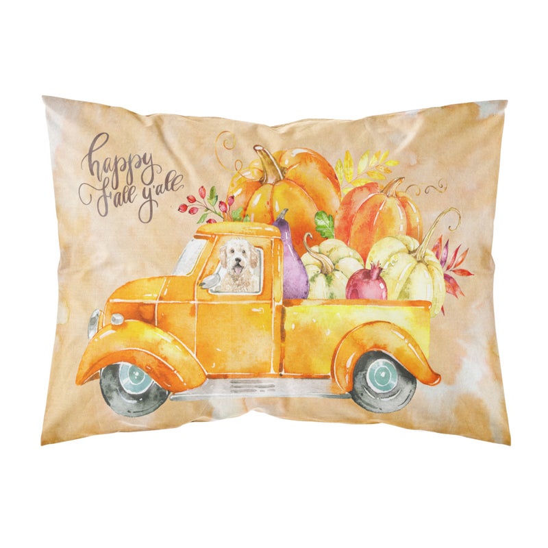 Fall Harvest Goldendoodle Fabric Standard Pillowcase