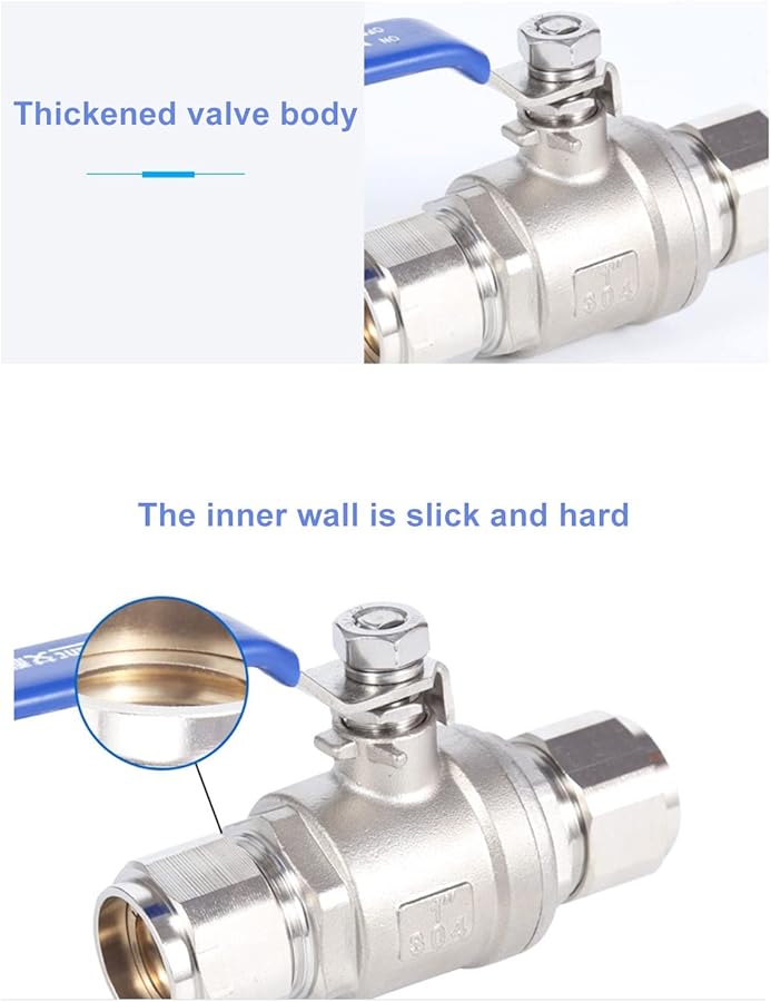 1 4 بوصة صمام كرة NPT خيط أنثى ذكر من الفولاذ المقاوم للصدأ للماء النفط الغاز - Image 5