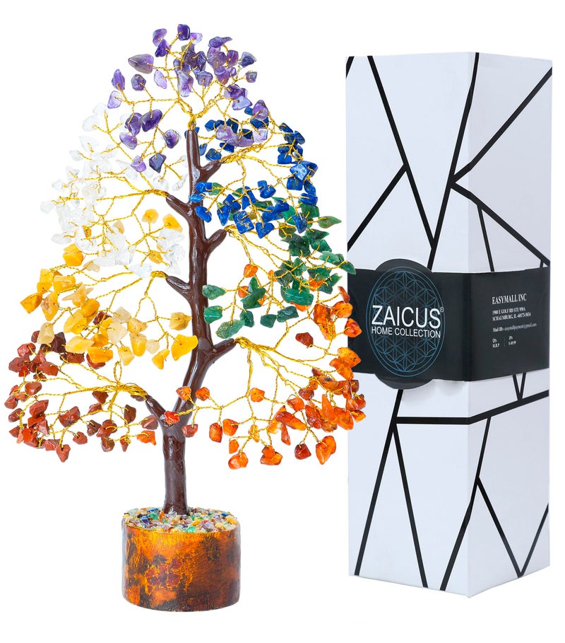 7 Chakra Tree Gemstone Money Tree for feng Shui Healing Crystal Tree of Life Spiritual Home Office Decor Money Tree Mediataion Gifts for Women Mom Sister Best Friend Birthday Gifts for Women
