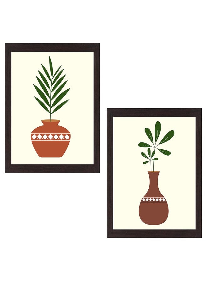 WENS MDF 'Floral' Wall Hanging Painting (Brown, 35 x 71 x 2.5 cm, WS-PC-4007) - Image 1