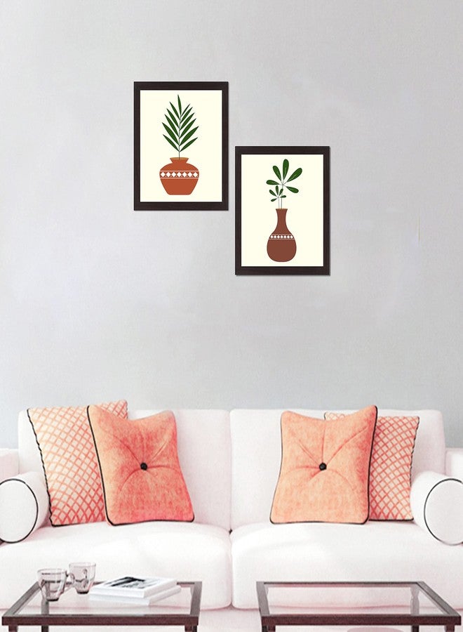 WENS MDF 'Floral' Wall Hanging Painting (Brown, 35 x 71 x 2.5 cm, WS-PC-4007) - Image 2