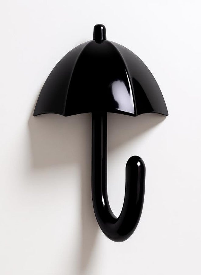 Urban Elite Heavy Duty Metal Wall Hook – Single Umbrella Design Hook for Hanging Towels, Clothes, Keys & Accessories – Decorative Black Wall Hanger for Bathroom, Kitchen & Entryway (1 Pc) - Image 1