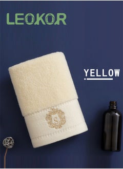 LEOKOR 3PCS Cotton Bath Towel Set Fast Absorbent Skin-friendly and Soft Bath Towel*1PCS and 2PCS Towels Beige  - Image 3