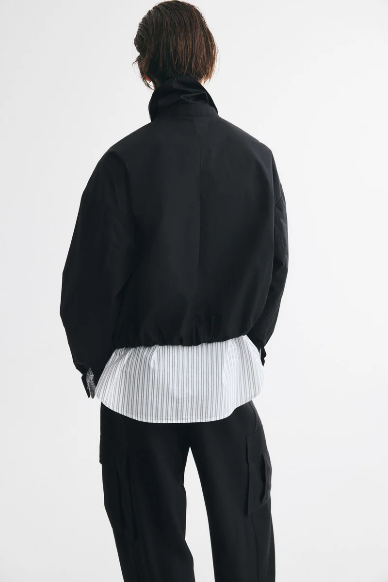 H&M  Scarf-collar bubble-hem jacket for Women | Best Price UAE