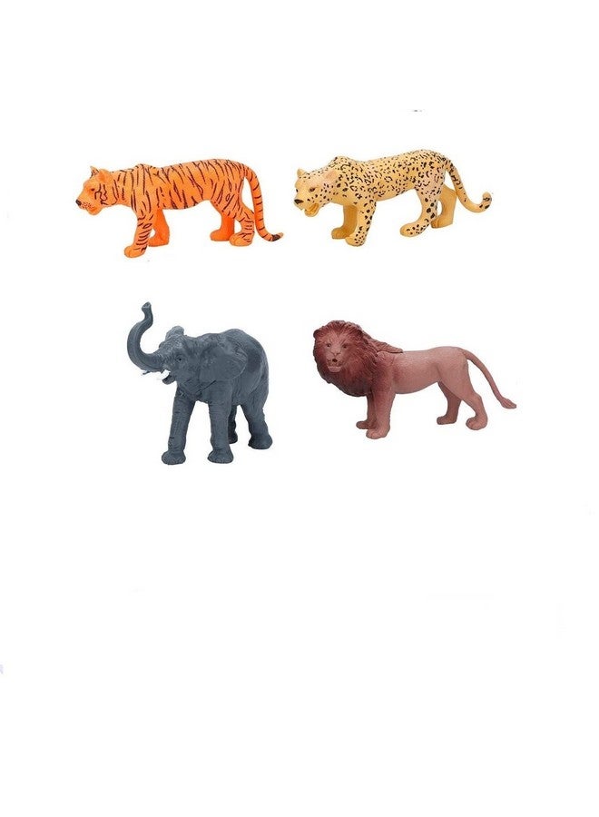 NEW PINCH 4 Pcs. Wildlife Large Size Animals for Home Education & Gift & Toddlers Bath Toy Best Birthday Return Gift for Kids - Image 1