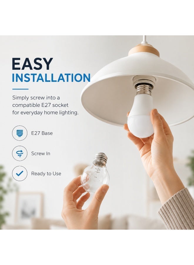 HUAQIANG LED Light Bulbs 10 Pack – A60 (9W/12W) & A80 (18W), E27 Base, 3000K Warm White, Non-Dimmable, Energy Efficient - Image 3