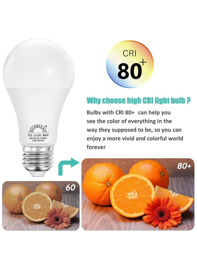 HUAQIANG LED Light Bulbs 10 Pack – A60 (9W/12W) & A80 (18W), E27 Base, 3000K Warm White, Non-Dimmable, Energy Efficient - Image 5
