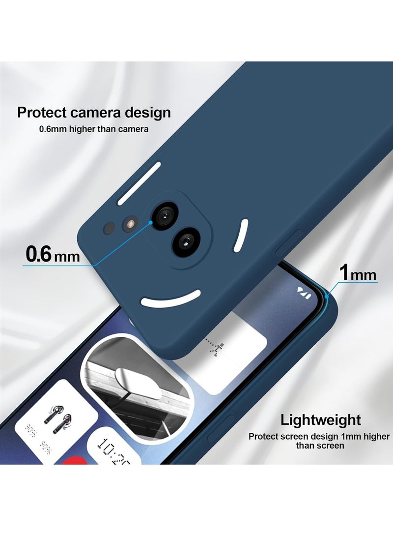 Silky Touch Liquid Silicone Case Compatible with Nothing Phone 2a / 2a Plus (6.7-Inch) – Shockproof, Anti-Scratch Soft Protective Cover with Microfiber Lining, Camera Protection, Durable Slim Grip Case for Everyday Use – Blue