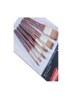 Worison WORISON 6pcs Nylon Hair Artist Paint Brush Set for Watercolor Brushes Professional  - Image 2
