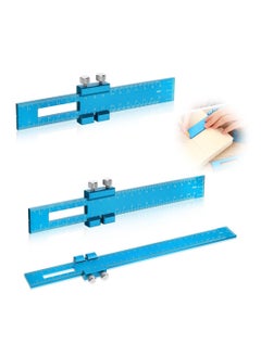 Y&D Woodworking Ruler 3 Pcs Precision Pocket Metal Slide Stop T-Track Mark Measuring Tape for Accurate Measurement of Object Size  - Image 1