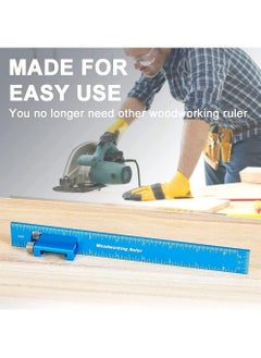 Y&D Woodworking Ruler 3 Pcs Precision Pocket Metal Slide Stop T-Track Mark Measuring Tape for Accurate Measurement of Object Size  - Image 3