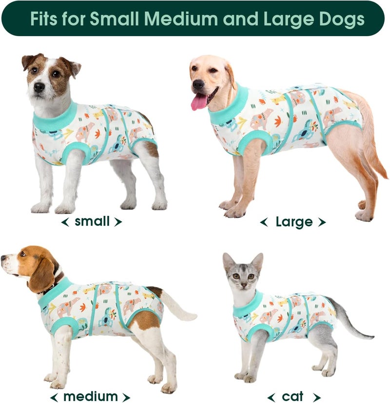 Kuoser Trendy budget practical design Recovery Suit for Dogs Cats After Surgery, Professional Pet Recovery Shirt Dog Abdominal Wounds Bandages, Substitute E-Collar & Cone,Prevent Licking Dog Onesies Pet Surgery Recovery Suit Repeated detach compatible build - Image 3