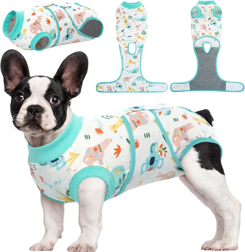Kuoser Trendy budget practical design Recovery Suit for Dogs Cats After Surgery, Professional Pet Recovery Shirt Dog Abdominal Wounds Bandages, Substitute E-Collar & Cone,Prevent Licking Dog Onesies Pet Surgery Recovery Suit Repeated detach compatible build - Image 1