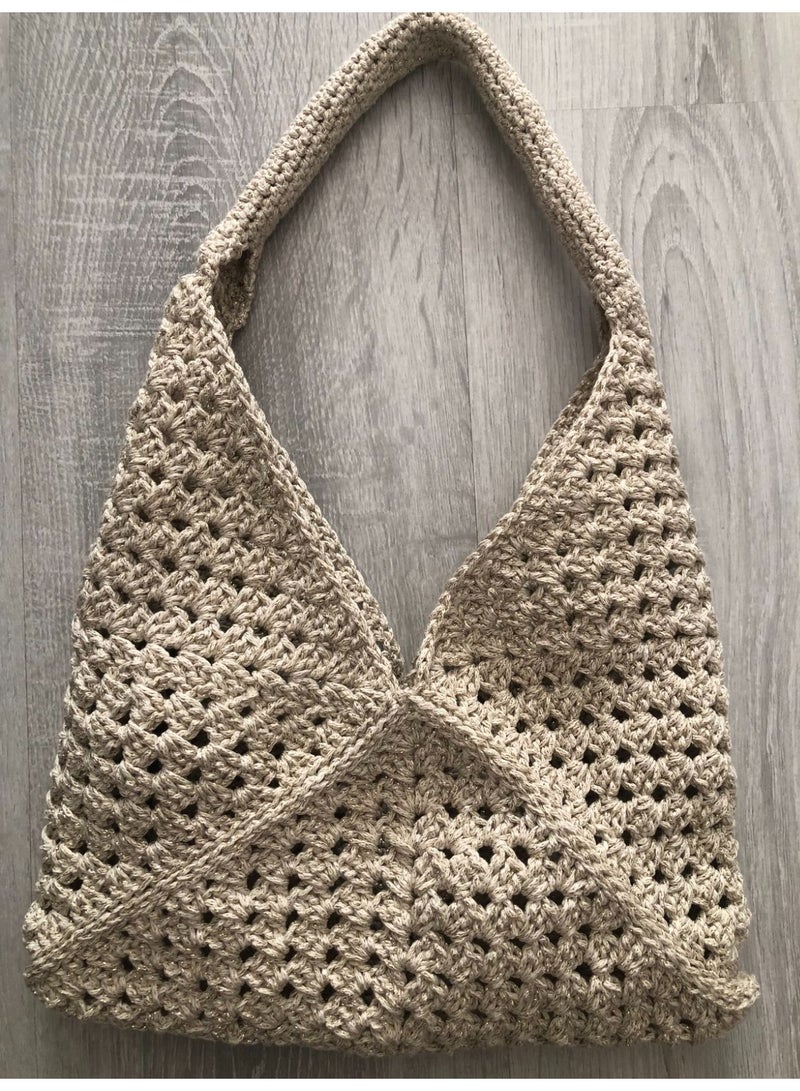 CROCHKA Elegant Handmade Summer Crochet Shoulder Bag