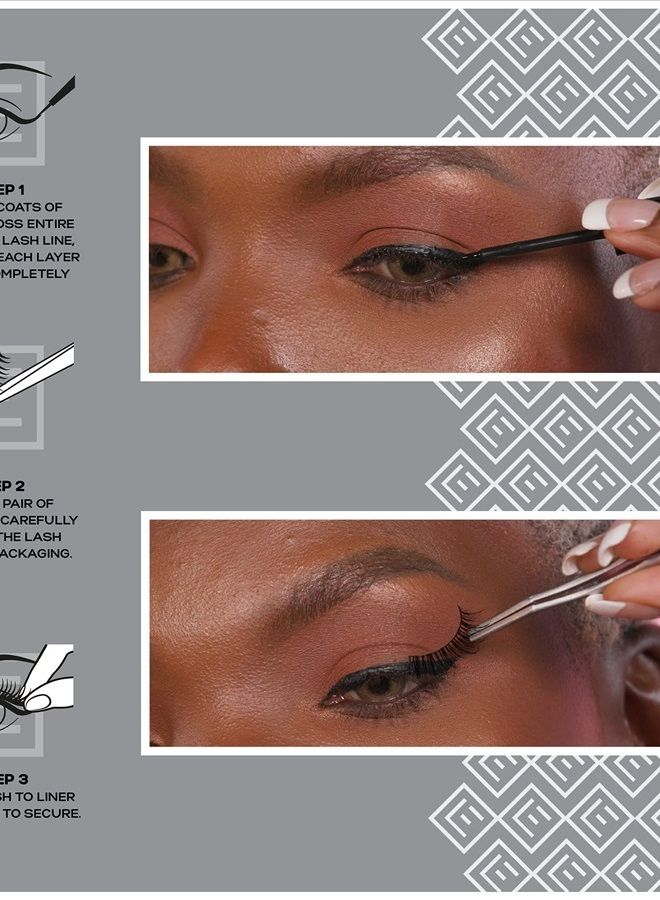 EYLURE PROMAGNETIC Eyeliner & Lash Kit, No 007 Natural Fiber Eyelashes, Black - Image 4