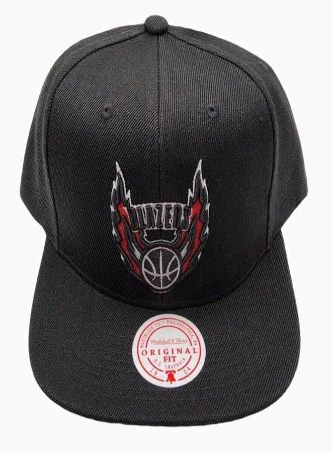 Mitchell & Ness Portland Trail Blazers Core Basic Snapback Adjustable Hat Cap - Black - Image 2