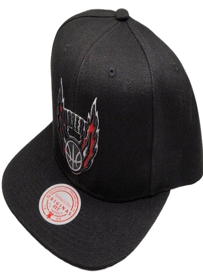 Mitchell & Ness Portland Trail Blazers Core Basic Snapback Adjustable Hat Cap - Black - Image 4
