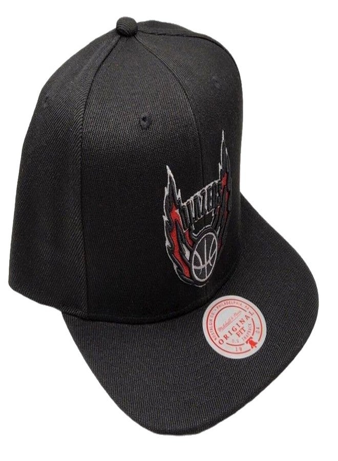 Mitchell & Ness Portland Trail Blazers Core Basic Snapback Adjustable Hat Cap - Black - Image 1